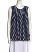 Michael Kors Polka Dot Print Scoop Neck Top