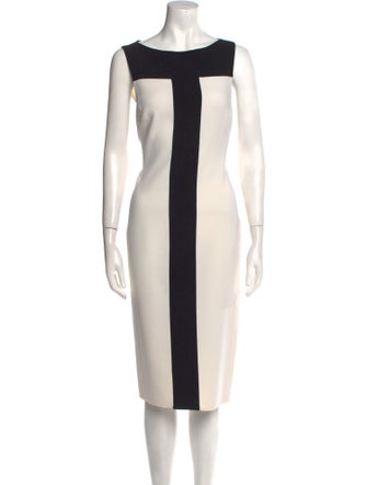 Michael Kors Virgin Wool Midi Length Dress