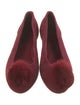 Michael Kors Suede Pom-Pom Embellishments Flats
