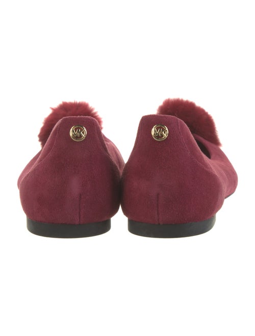 Michael Kors Suede Pom-Pom Embellishments Flats