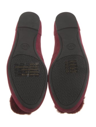 Michael Kors Suede Pom-Pom Embellishments Flats
