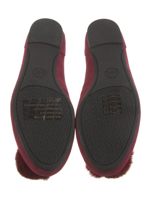 Michael Kors Suede Pom-Pom Embellishments Flats