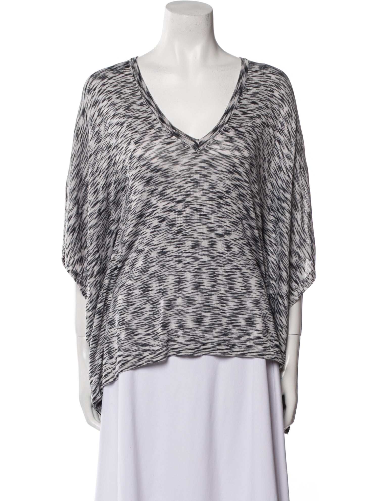 Michael Kors Printed V-Neck Sweater