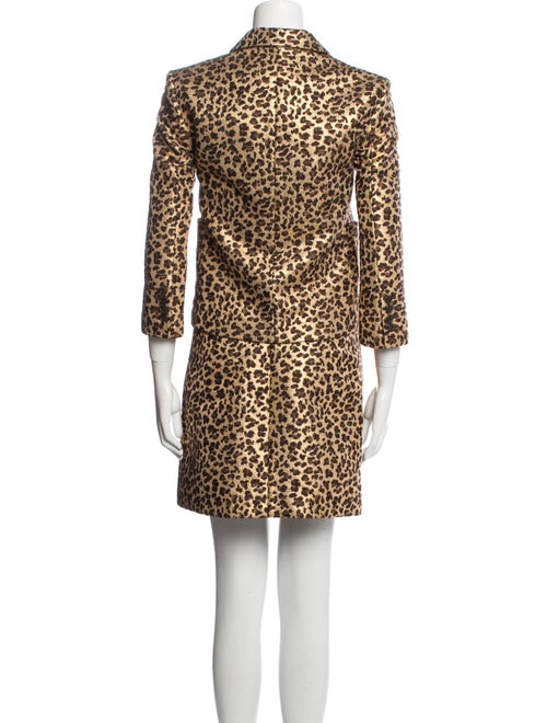Michael Kors Wool Animal Print Skirt Suit