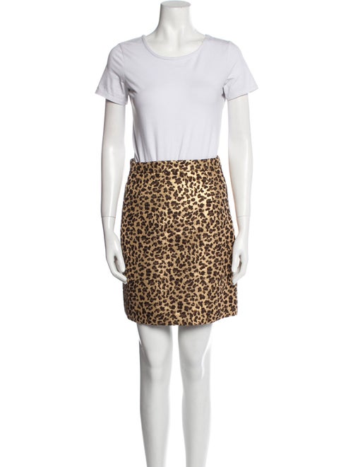 Michael Kors Wool Animal Print Skirt Suit