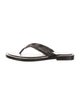 Michael Kors Raffia Leather Trim Embellishment Flip Flops