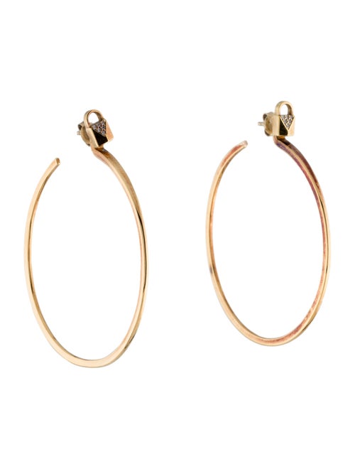 Michael Kors Crystal Mercer Padlock Interchangeable Hoop Earrings