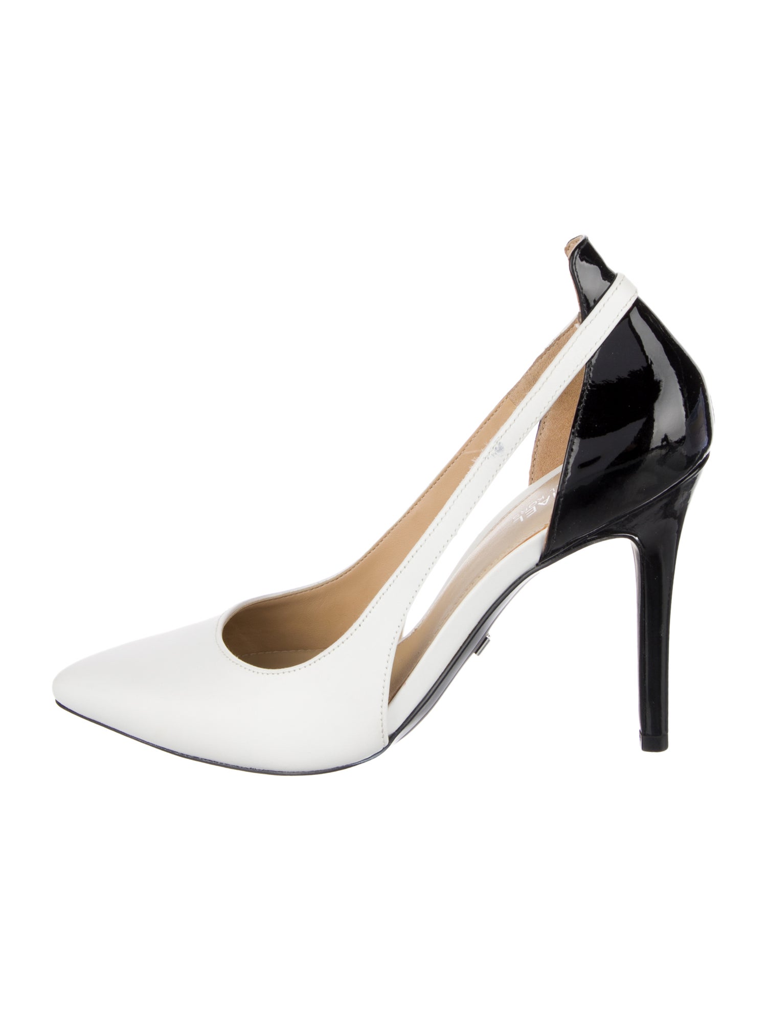 Michael Kors Leather Colorblock Pattern D'Orsay Pumps