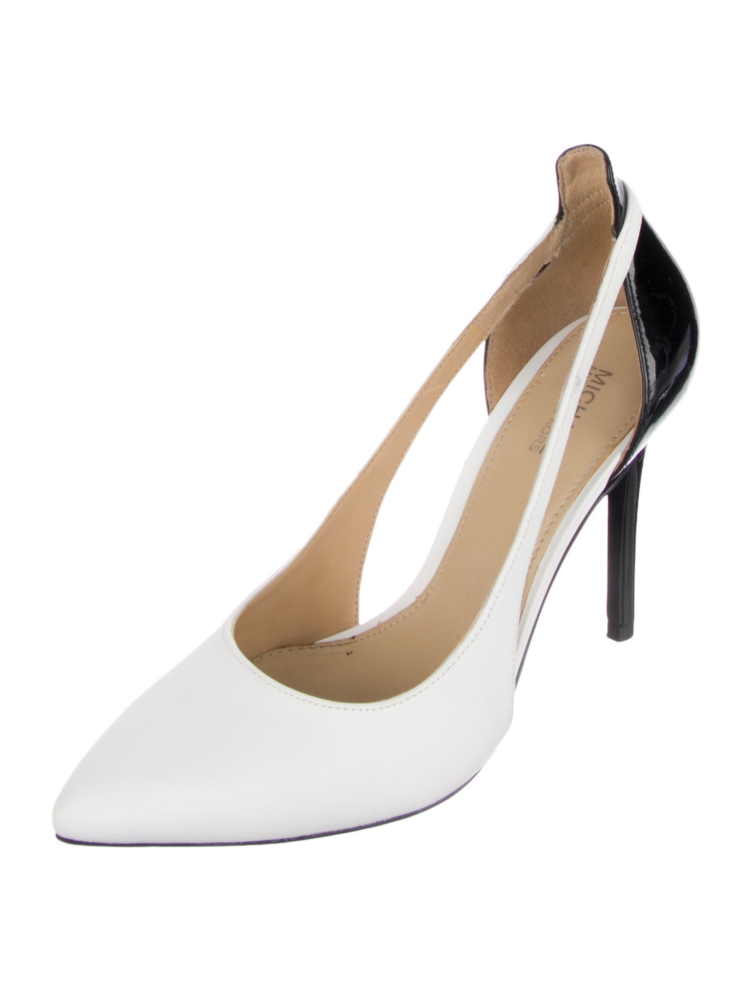 Michael Kors Leather Colorblock Pattern D'Orsay Pumps