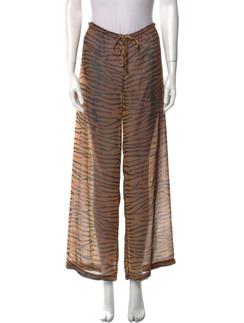 Michael Kors Animal Print Wide Leg Pants