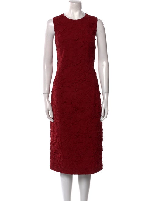 Michael Kors Crew Neck Midi Length Dress