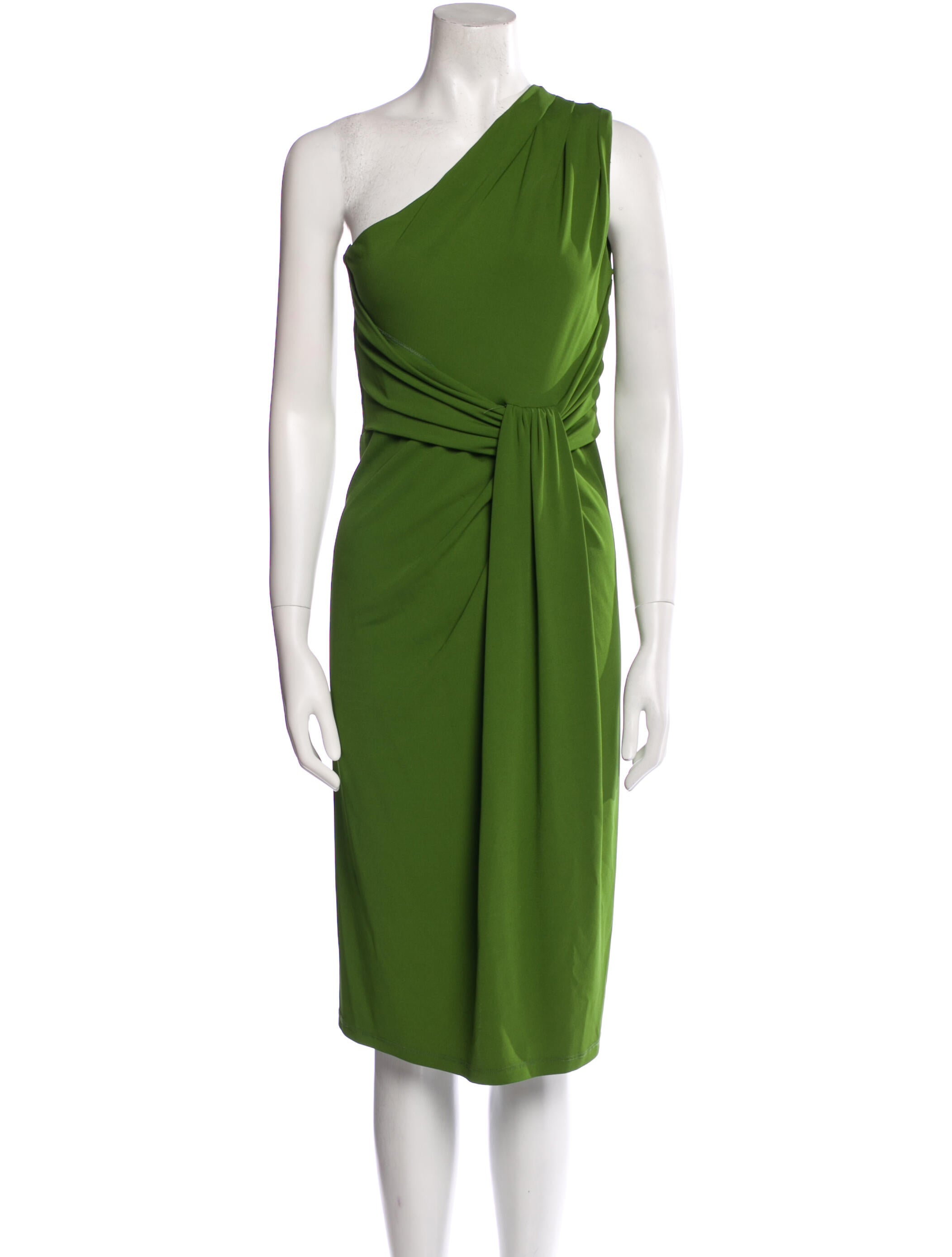 Michael Kors One-Shoulder Midi Length Dress