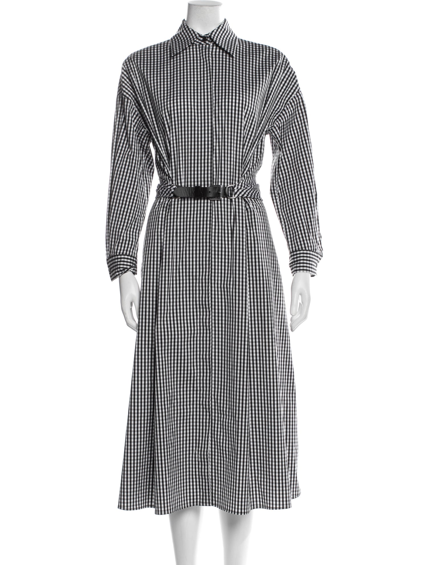 Michael Kors Plaid Print Long Dress