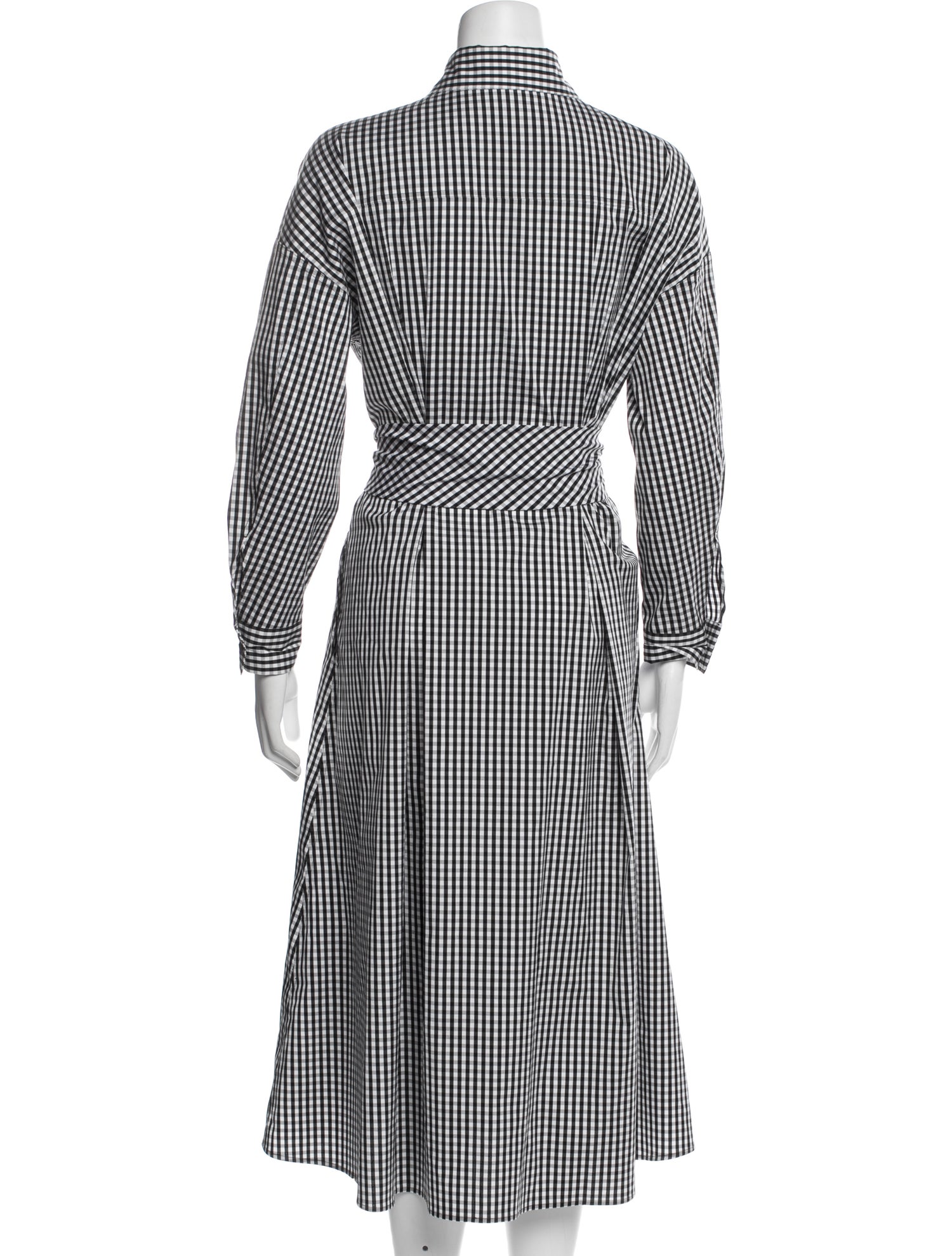 Michael Kors Plaid Print Long Dress