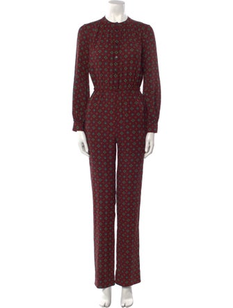 Michael Kors Silk Printed Jumpsuit