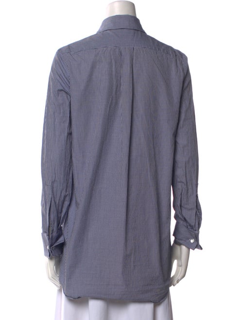 Michael Kors Striped Long Sleeve Button-Up Top