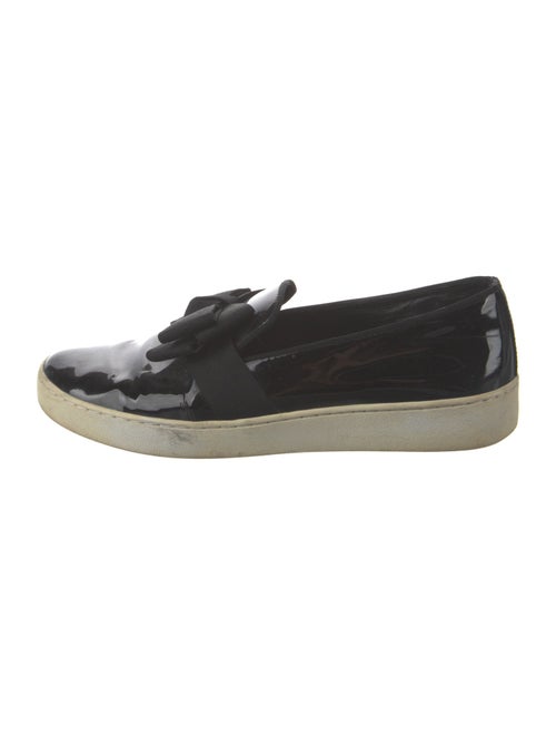 Michael Kors Patent Leather Bow Accents Sneakers