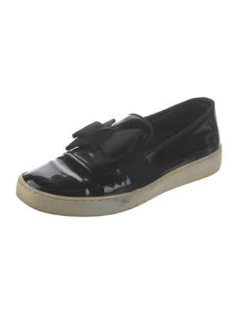 Michael Kors Patent Leather Bow Accents Sneakers