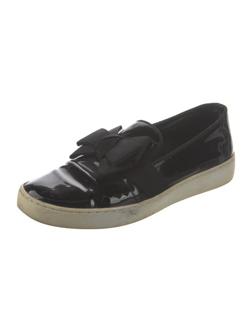 Michael Kors Patent Leather Bow Accents Sneakers