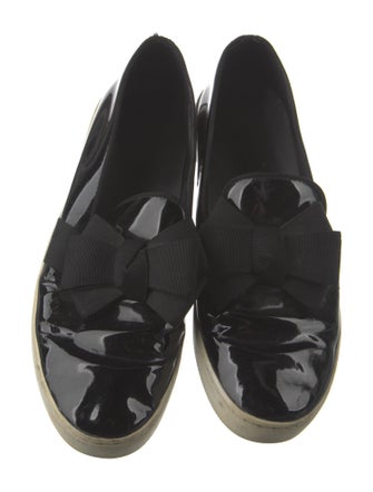Michael Kors Patent Leather Bow Accents Sneakers