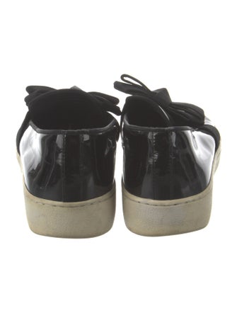 Michael Kors Patent Leather Bow Accents Sneakers