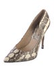 Michael Kors Embossed Leather Animal Print Slingback Pumps