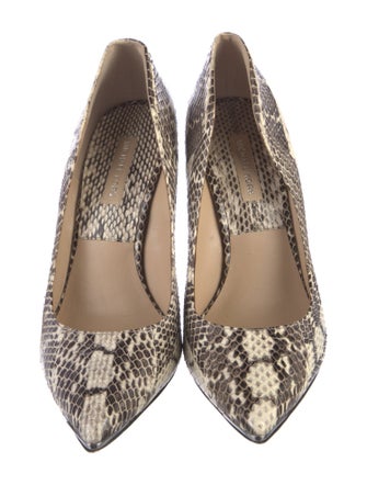 Michael Kors Embossed Leather Animal Print Slingback Pumps