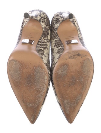 Michael Kors Embossed Leather Animal Print Slingback Pumps