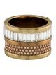 Michael Kors Crystal Two-Tone Barrel Ring
