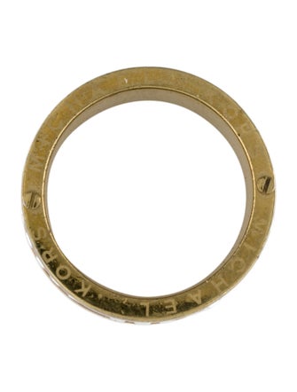 Michael Kors Crystal Two-Tone Barrel Ring