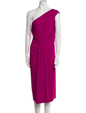 Michael Kors One-Shoulder Midi Length Dress