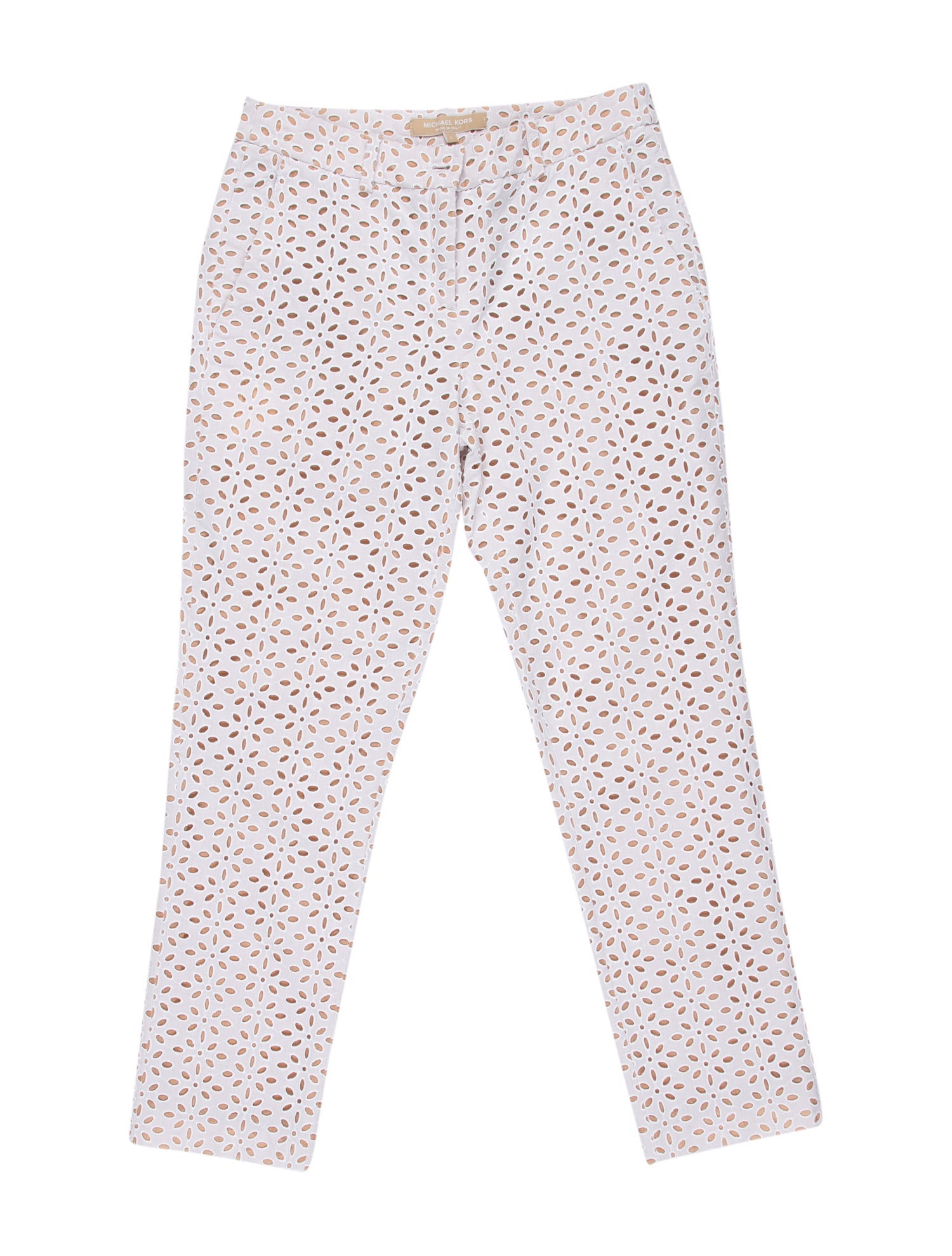 Michael Kors Lace Pattern Straight Leg Pants