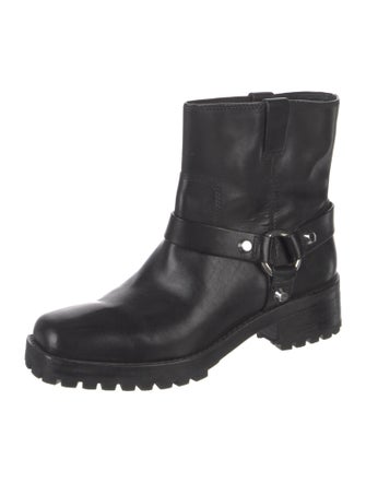 Michael Kors Leather Moto Boots
