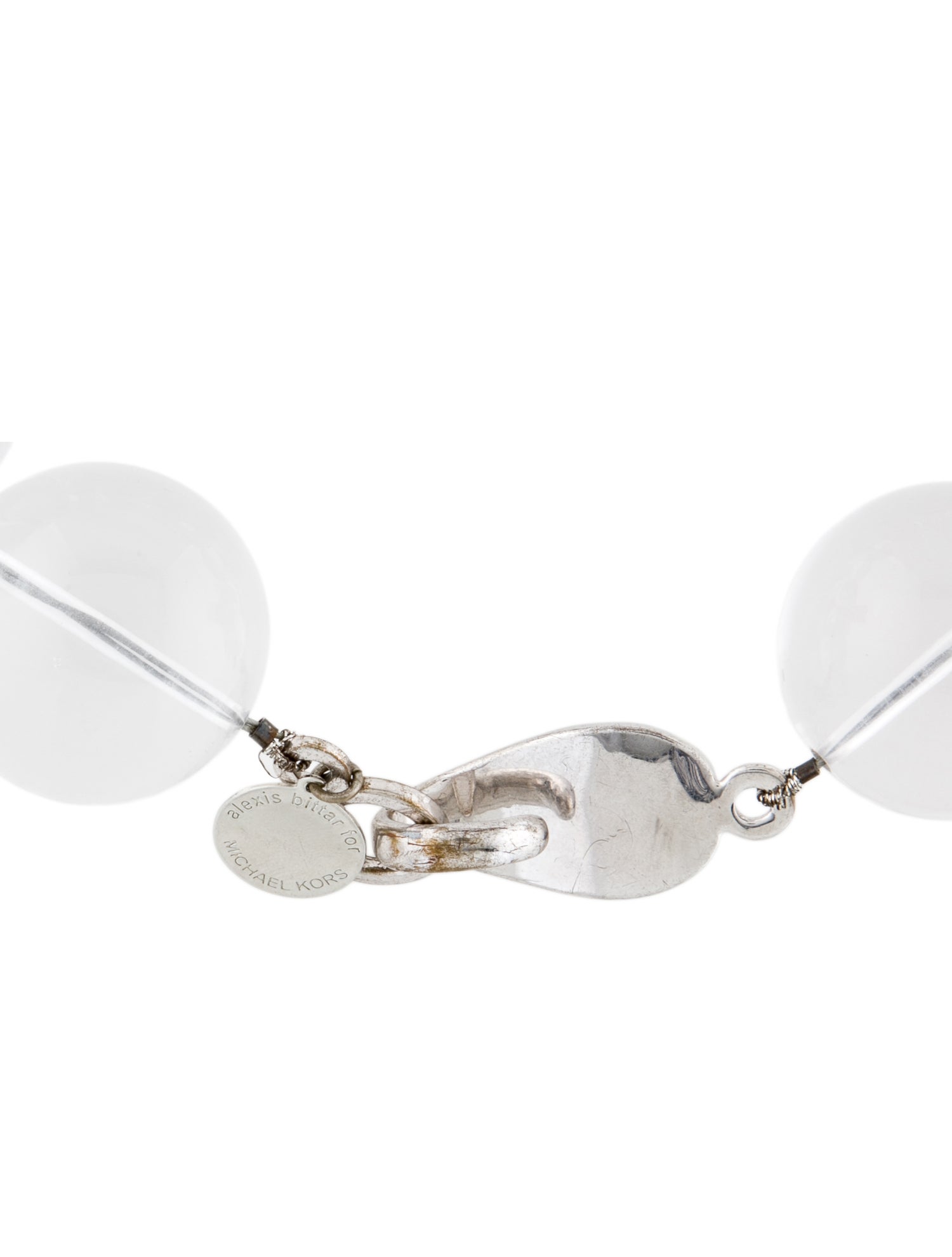 Michael Kors x Alexis Bittar Lucite Bead Graduated Collar Necklace