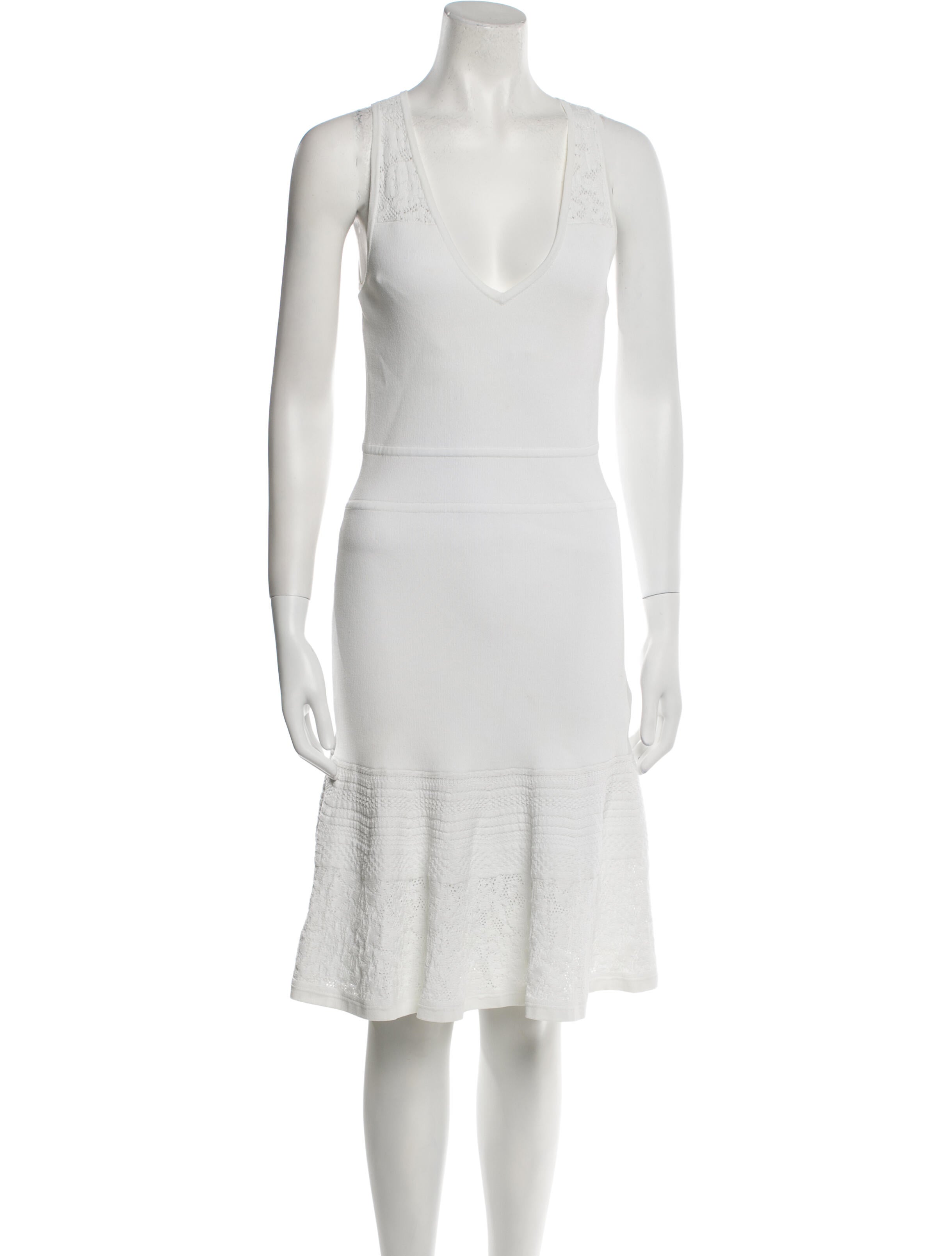 Michael Kors V-Neck Knee-Length Dress