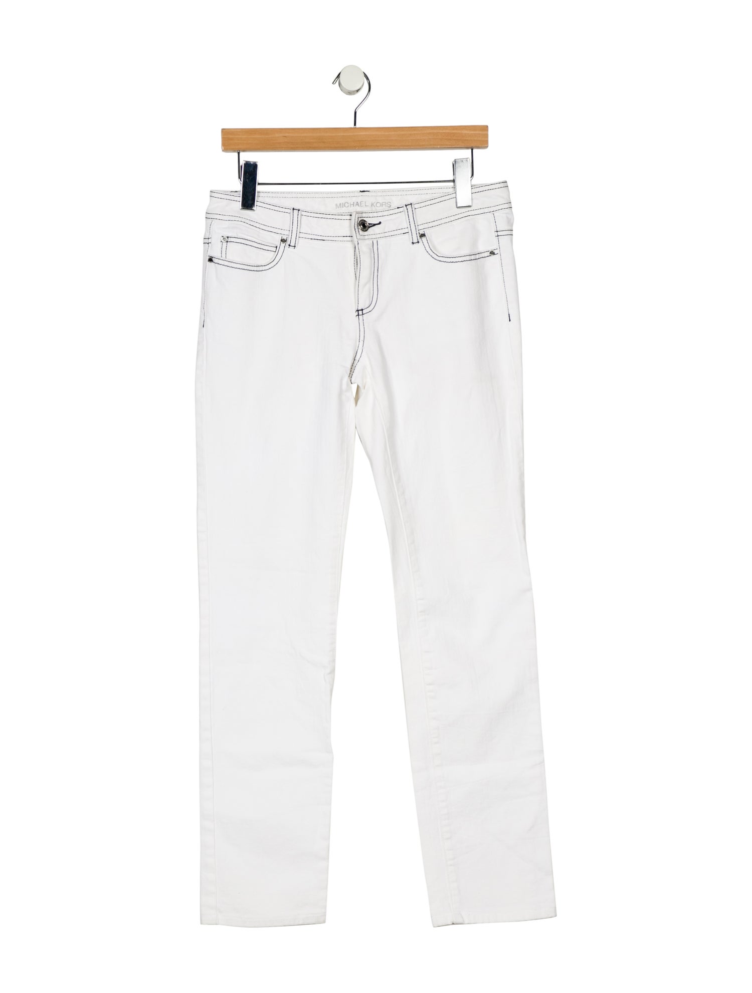 Michael Kors Low-Rise Straight Leg Jeans