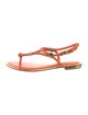 Michael Kors Leather Studded Accents T-Strap Sandals