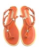 Michael Kors Leather Studded Accents T-Strap Sandals