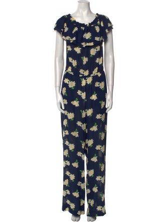 Michael Kors Silk Printed Jumpsuit