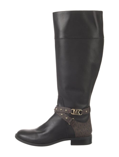 Michael Kors Leather Studded Accents Riding Boots
