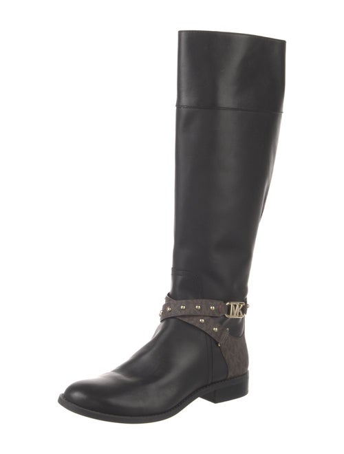 Michael Kors Leather Studded Accents Riding Boots