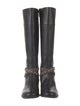 Michael Kors Leather Studded Accents Riding Boots
