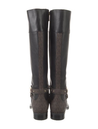 Michael Kors Leather Studded Accents Riding Boots