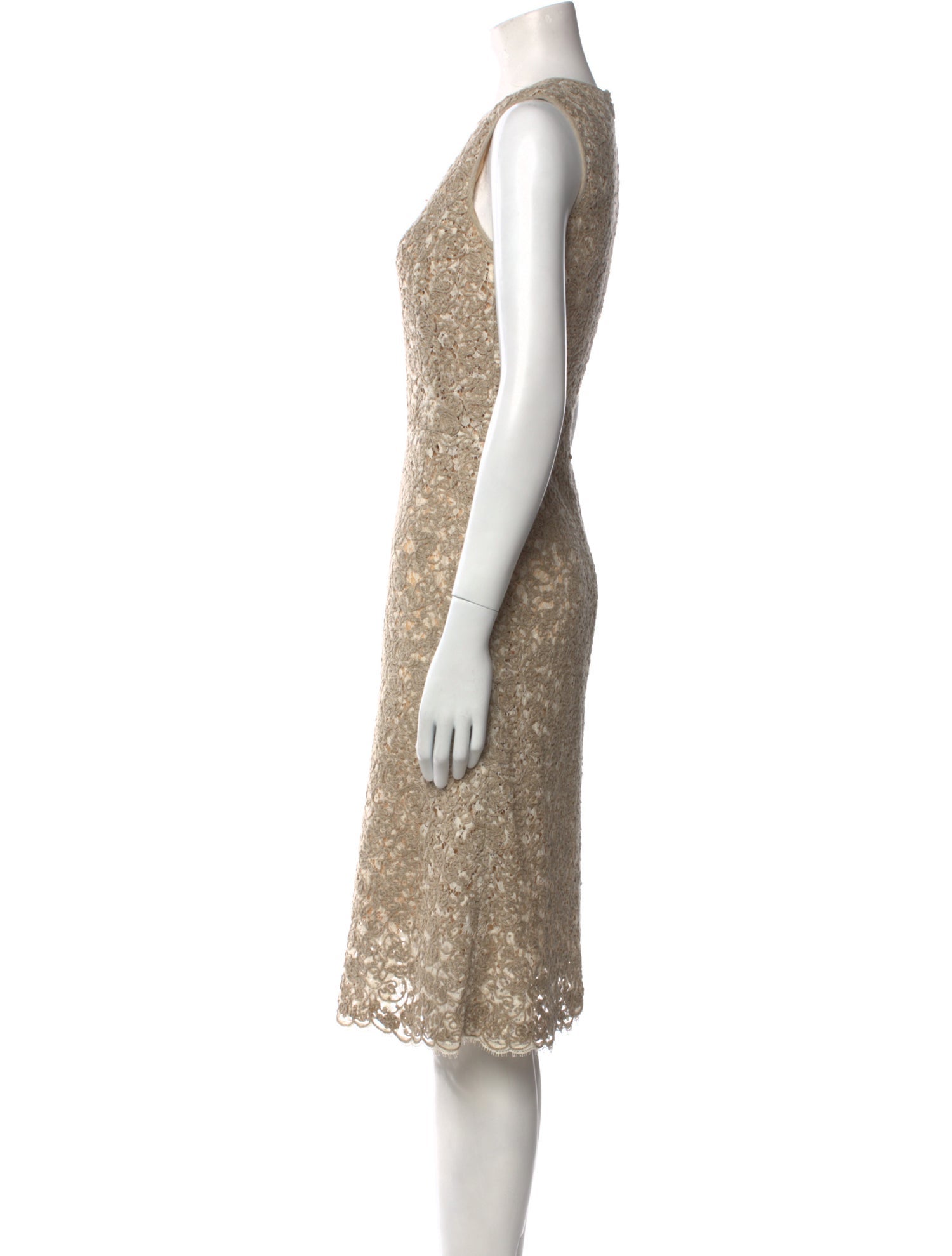 Michael Kors Crew Neck Midi Length Dress