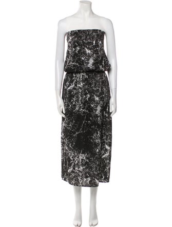 Michael Kors Printed Midi Length Dress
