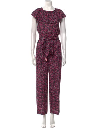 Michael Kors Silk Floral Print Jumpsuit