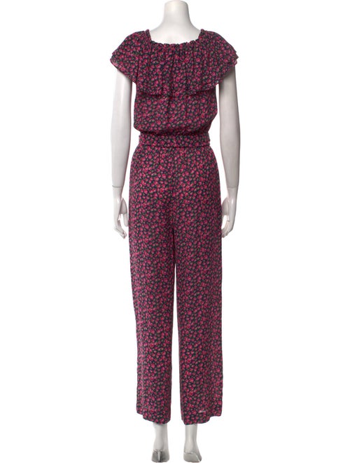 Michael Kors Silk Floral Print Jumpsuit