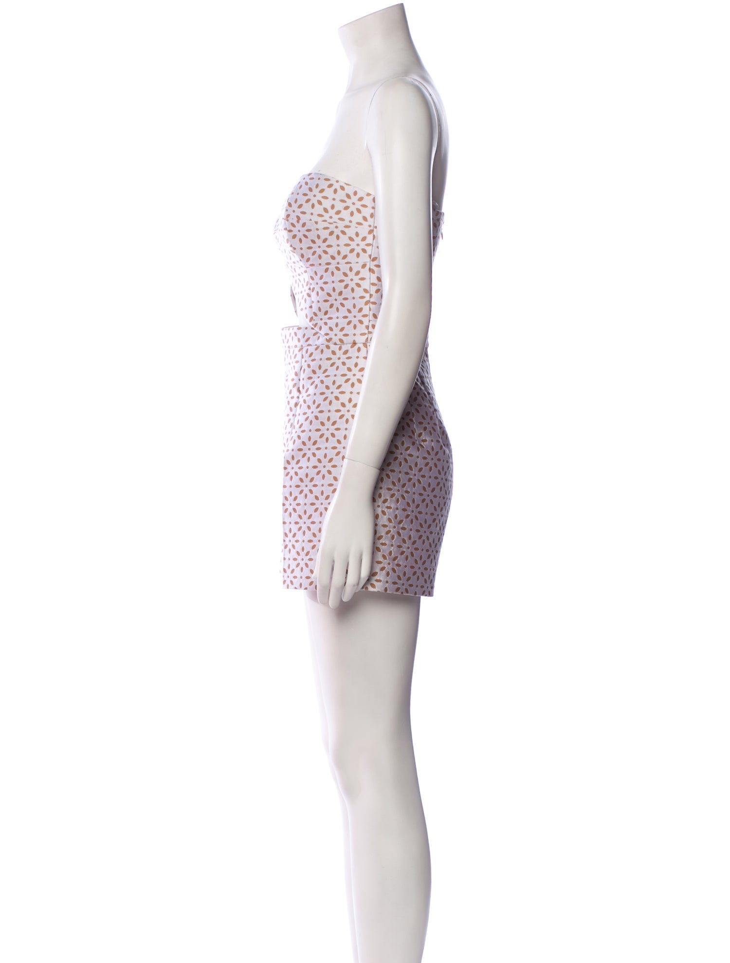 Michael Kors Printed Strapless Romper