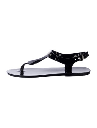 Michael Kors Leather T-Strap Sandals
