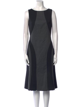 Michael Kors Virgin Wool Midi Length Dress